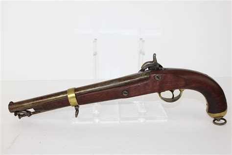 2 - Tape Lock marked Springfield 18589, with a solid base rear sight with three sighting leaves marked 1,3, 5 for yardage, and a brass (earlytransitional) or iron nose cap. . Springfield model 1855